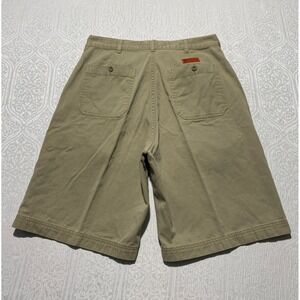 Nautica Jeans Company Mens 33 Khaki Chino Shorts Cotton Flat Front Relaxed Tan